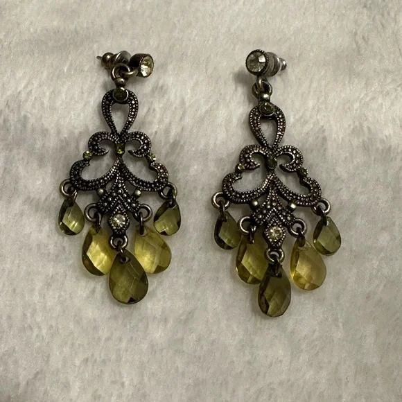 1928 Co. Green Chandelier Earrings - Picture 1 of 7